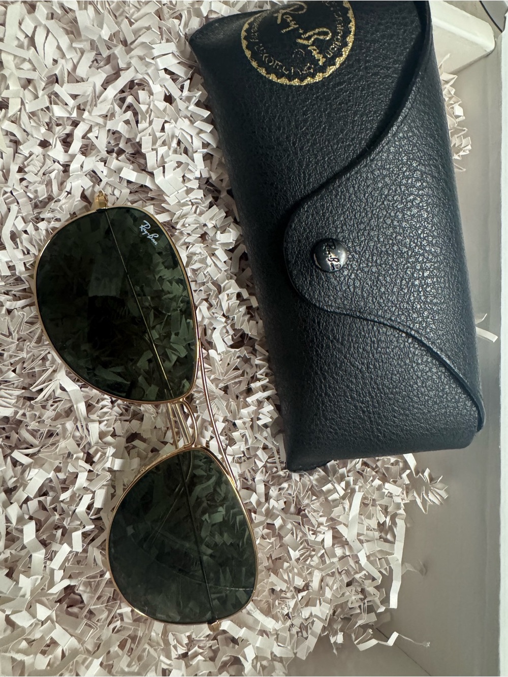 (NEW) Ray-Ban Aviator Classic Gold Green Sunglasses RB3025 🩷